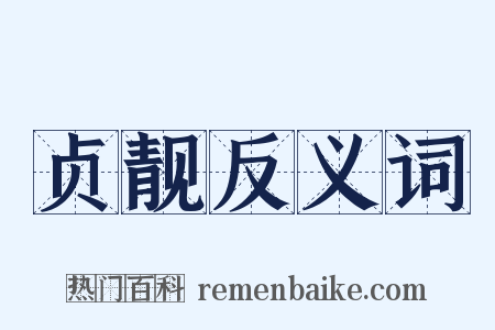 贞靓反义词是什么意思的图片